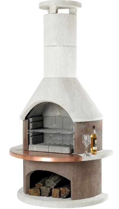 Outdoor Fireplace & BBQ | Rondo (White/Mocca/Grey) - Image 5