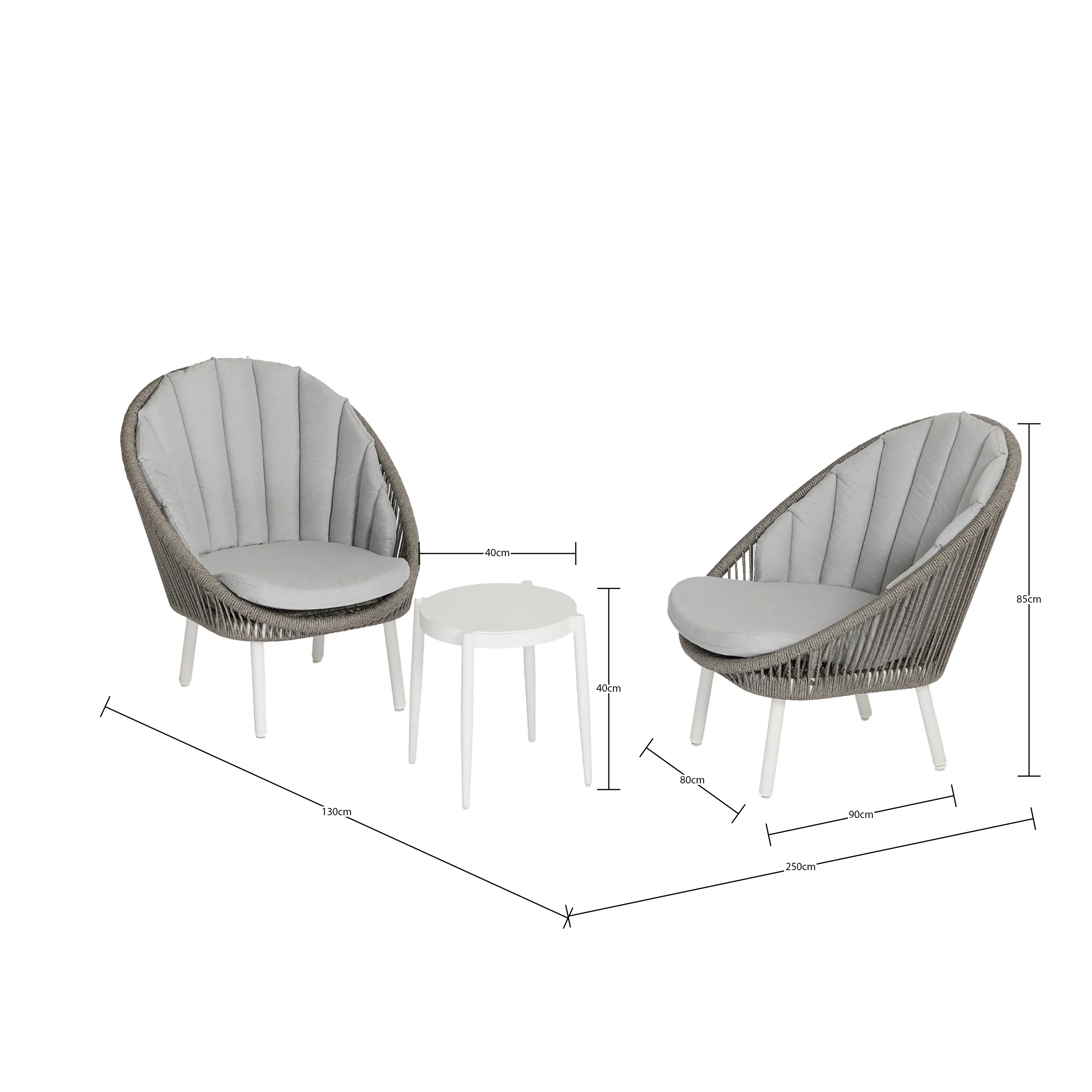 Heiber 3 Pc Outdoor Balcony Setting - Image 3