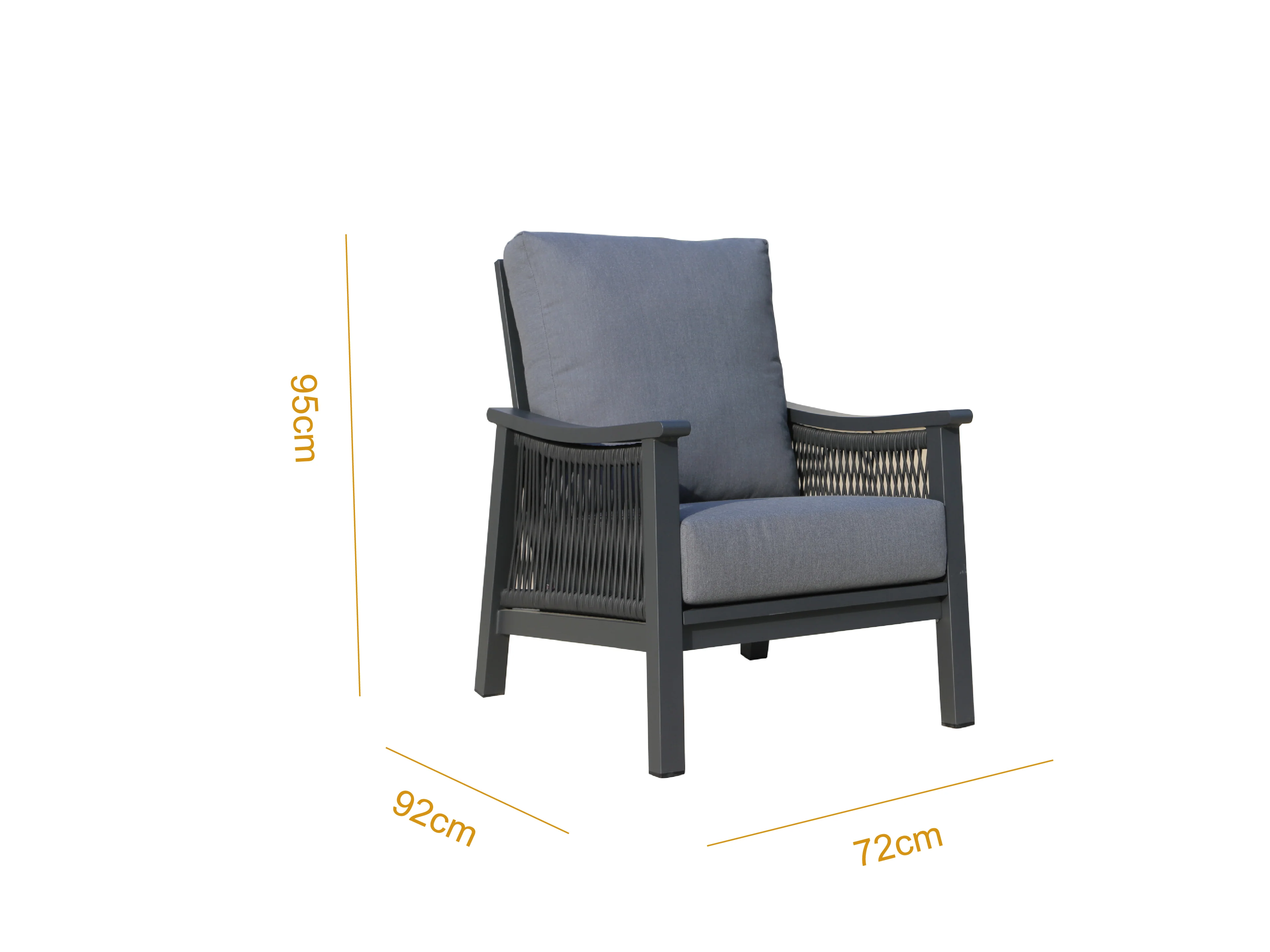 Pearl 6 Pc Outdoor Lounge Setting Charcoal - Image 10