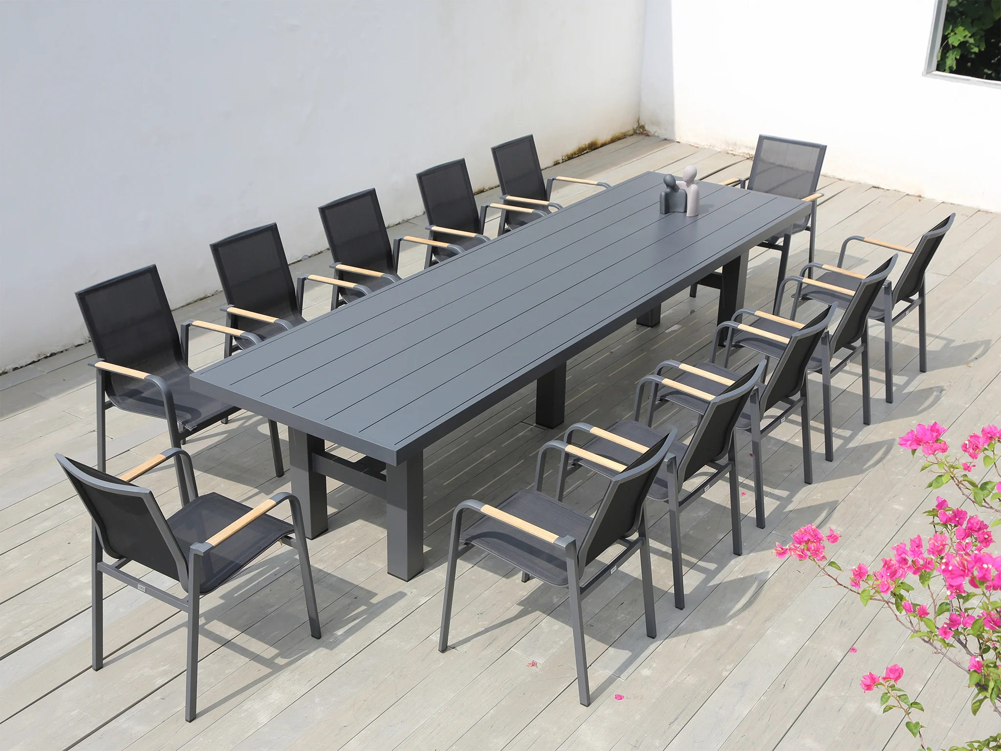 Auburn Dining Table 240cm | Charcoal Aluminium - Image 3