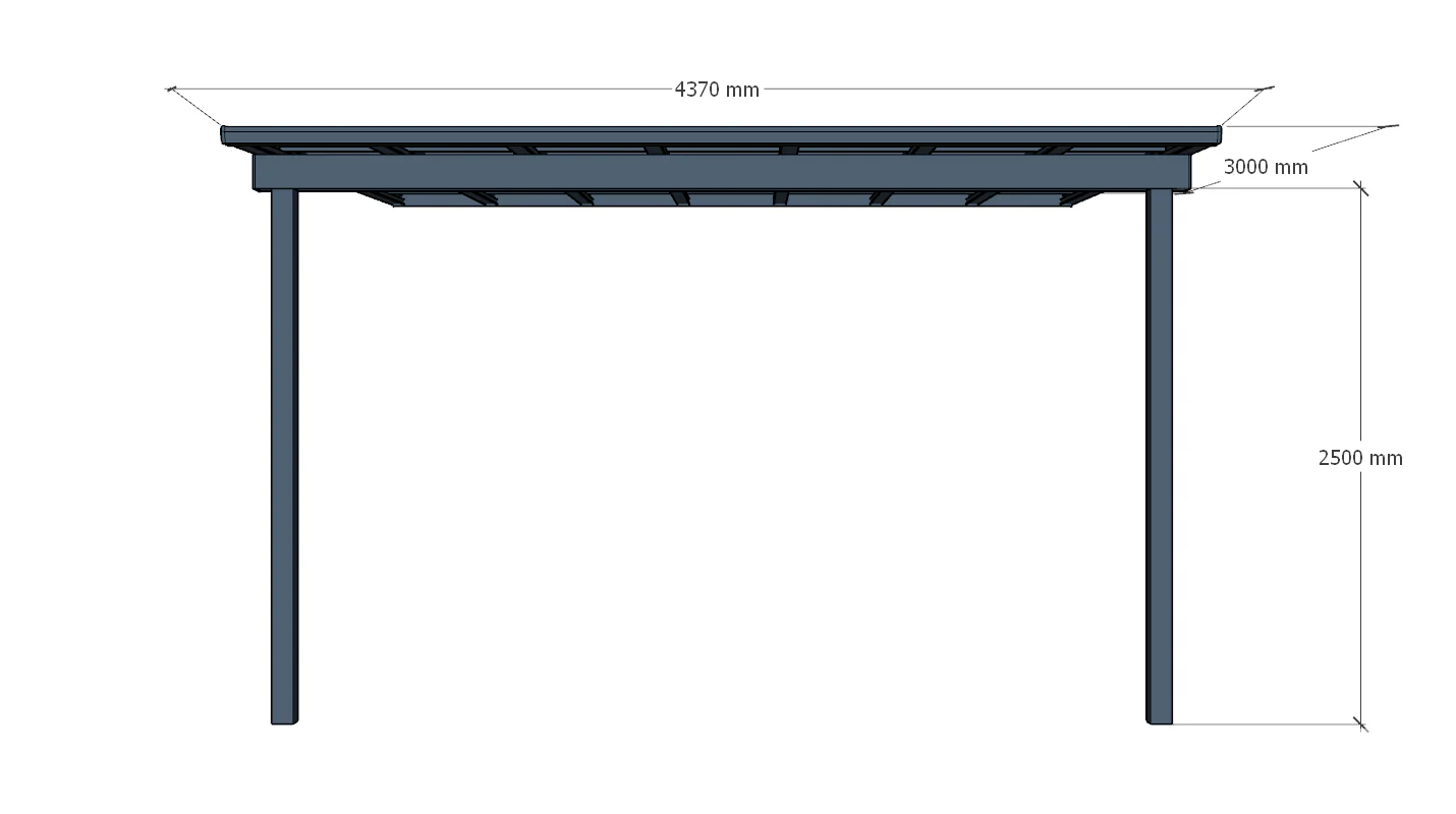 Terrace Roof Pergola 3x4.37m | Standard & Custom Made - Image 10