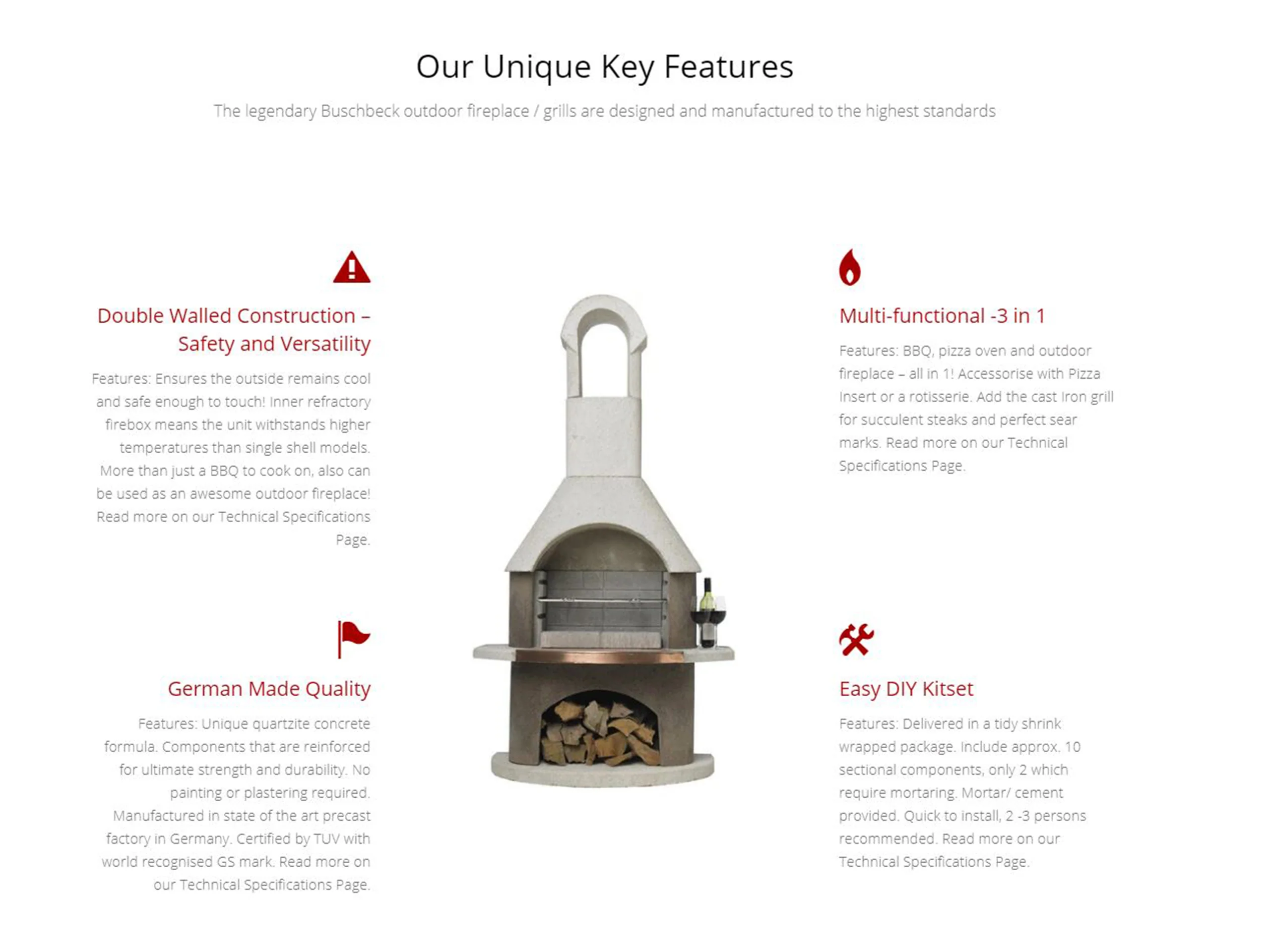St Moritz Outdoor Fireplace/ BBQ/ Pizza Oven - Image 6